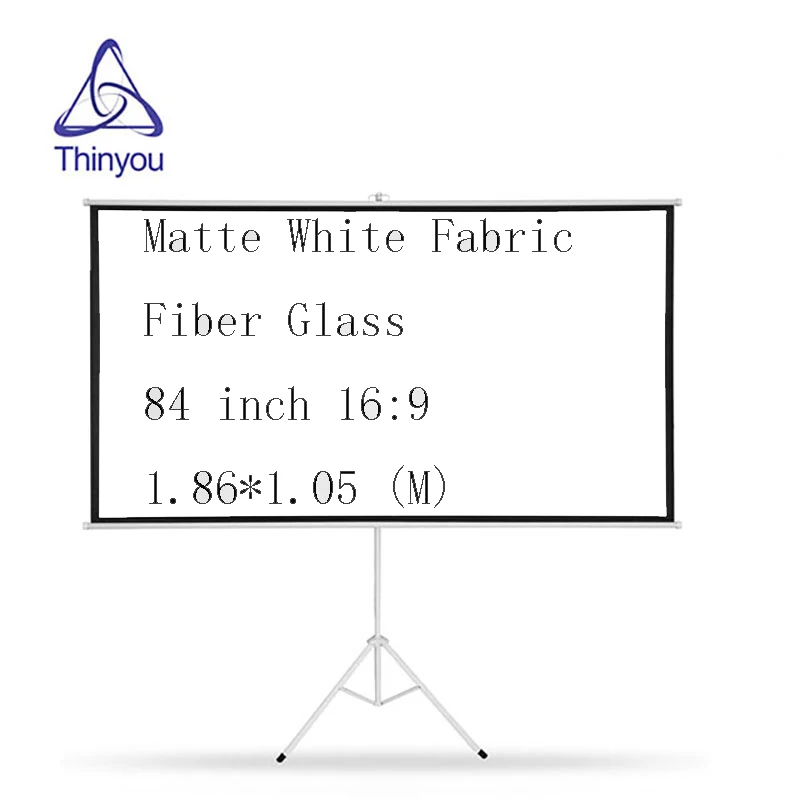 Thinyou матовый белый тканевый волоконный кронштейн экран 84 дюймов 16:9 Портативный проектор экран Высокое разрешение с стабильной подставкой ш... Thinyou матовый белый тканевый волоконный кронштейн экран 84 дюймов 16:9 Портативный проектор экран Высокое разрешение с стабильной подставкой ш...