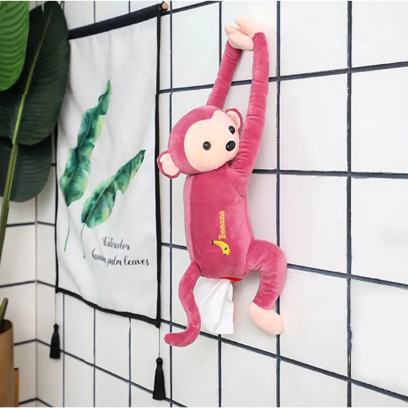 Творческий обезьяна в плюшевые куклы мультфильм животных бумажных полотенец дома автомобиля ткань, держатели для коробок Чехол мягкие игрушки подарки для девочек