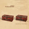 Retro Wooden Tissue Case for Home, Hotel Decorative Organizer, Rectangular Napkin Holder, Wooden Storage Box, Toilet and Kitchen 2