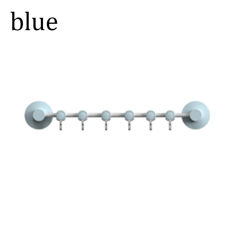 Blue Крючки для подвесных ключей, вешалка, держатель для одежды, кухонные рельсы, ванная комната, ключница, Домашний Органайзер, дверной клей, крючок на стену - Цвет: Blue