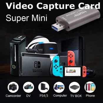 

Mini USB 3.0 HDMI to USB Video Capture Card 1080P Game Recording Box for HD Live Streaming Broadcast Online Courses Recording
