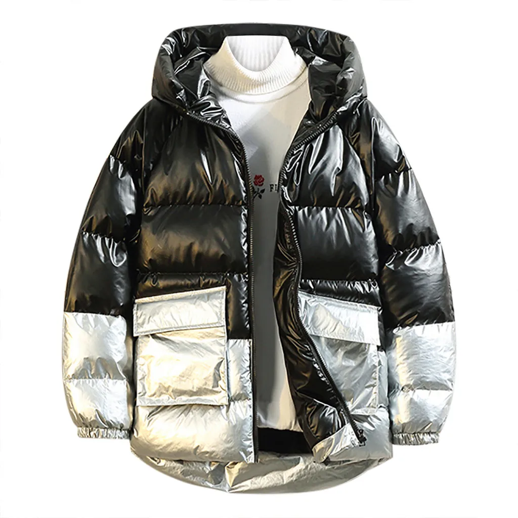 Abrigos mujer invierno chaqueta hombre новое зимнее пальто мужское зимнее повседневное комбинированное контрастное теплое хлопковое пальто