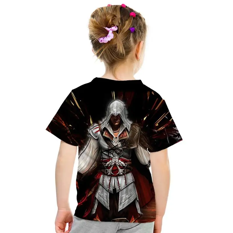 Лучшие игры Assassin's Creed детская 3D футболка одежда для мальчиков и девочек с 3d принтом, рубашка детская удобная модная футболка с короткими рукавами