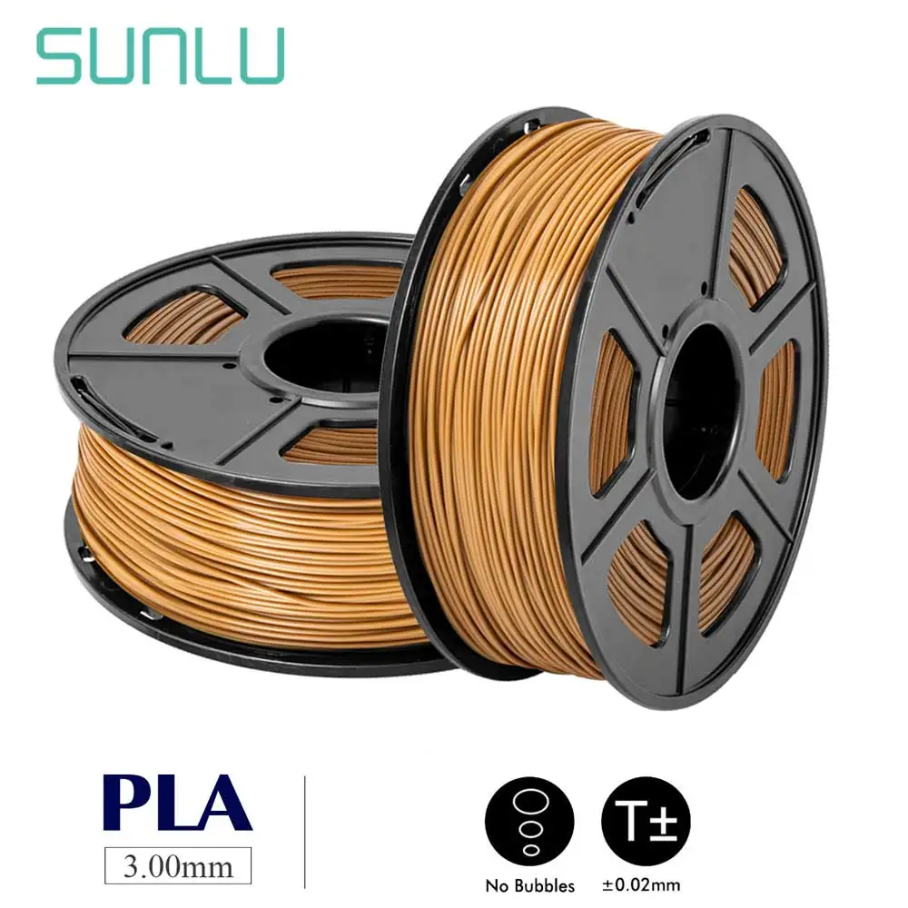 

SUNLU 3.00mm PLA Filament For FDM Printer 1KG/2.2LBS With Spool Accurately Dimensional +/-0.02MM 100% No Bubble Consumable