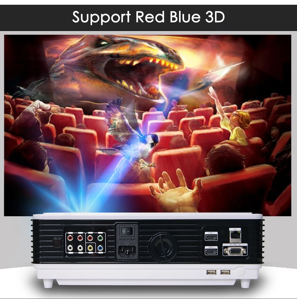 Проектор Poner Saund LED96 + Wi Fi Android 6 0 Full HD 1080P 5500 люмен 10 м HDMI настенный кронштейн экран