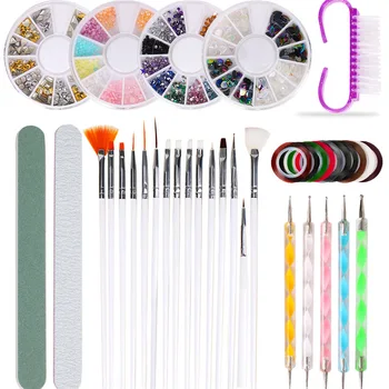 

Nail Beauty Tool Set mei jia bi Nail File Nail Rhinestone Disc Decoration 10 Pieces Nail Art Designs