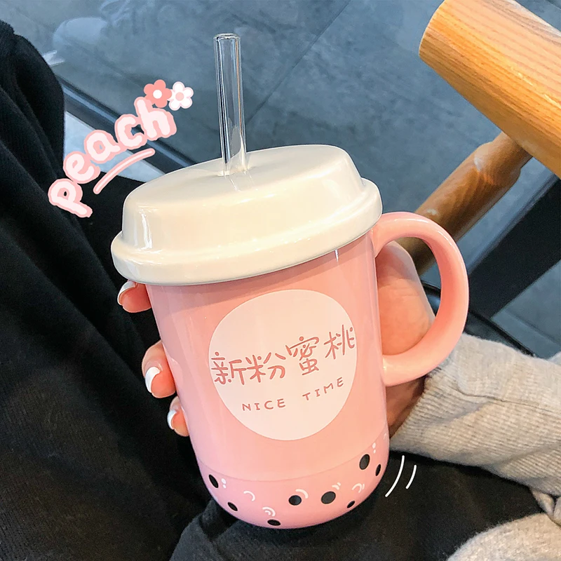 Kawaii Boba Mug with Straw – Kawaiies