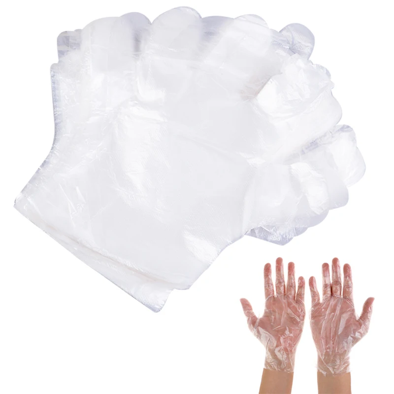 200PCS/Set Food Plastic Gloves Disposable Gloves Restaurant Kitchen BBQ Eco-friendly Cleaning Gloves Fruit Vegetable Gloves