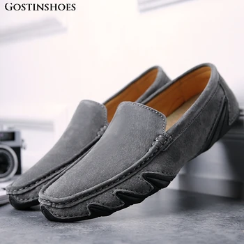 

Mocassin Homme Pigskin Casual Men Moccasins Men Genuine Leather Shoes