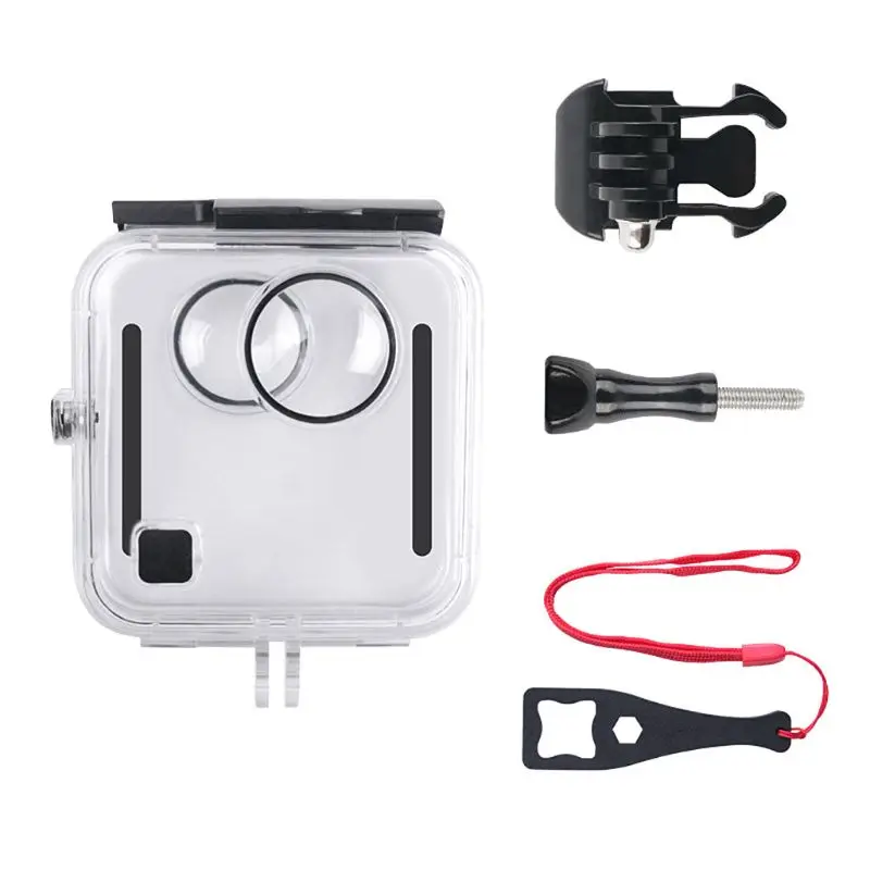 

1Set 45M Diving Waterproof Housing Case for GoPro Fusion 360 Degree Camera Underwater Box Back Door Protective Cover Shell with