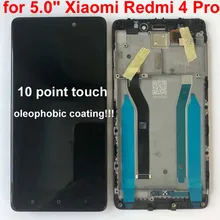 Протестированный ЖК-дисплей+ сенсорный дигитайзер с рамкой для 5," Xiaomi redmi 4 pro redmi 4 prime ROM-32G белый/черный/золотистый