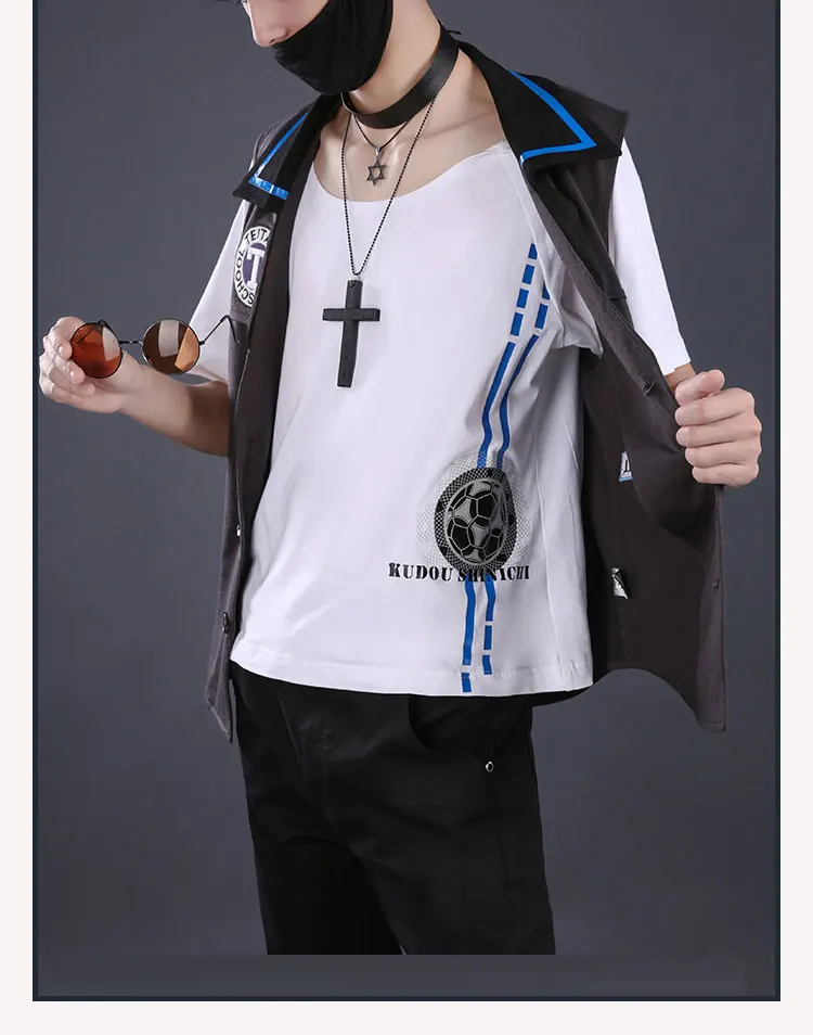 Detective Conan Case Closed Kudou Shinichi cosplay costume fashion interpretation uniform daily wear Anime outfits clothes coat