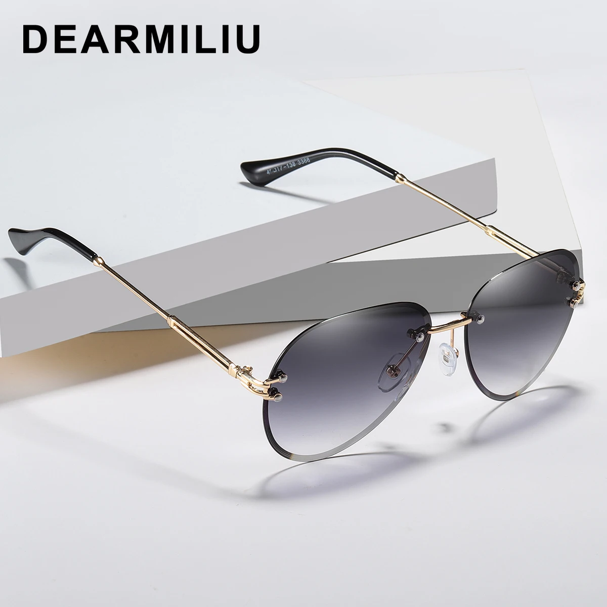 Солнцезащитные очки женские DEARMILIU без оправы с градиентными линзами UV400 |