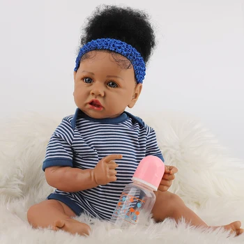 

55CM 22'' Realistic Reborn Baby Doll Soft Silicone Vinyl Lifelike Baby Dolls Kids Toys For Children Birthday Christmas Gifts