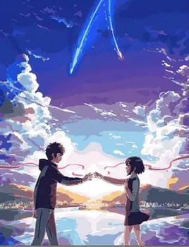 

Japanese Anime Your Name Square Diamond Painting embroidery kits crystal rhinestone picture diamond mosaic swan love gift craft