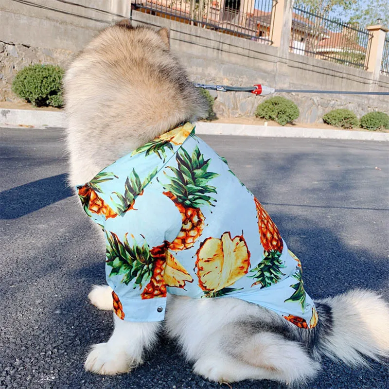 Large Dog Clothes Hawaiian Style Pet Shirt Clothing For Medium Large