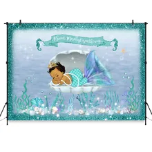 ##Special Price Mermaid Baby Shower Backdrop Under Sea Mermaid Little Mermaid Baby Shower Party Decorations Photo Background for Photography ##Special Price Mermaid Baby Shower Backdrop Under Sea Mermaid Little Mermaid Baby Shower Party Decorations Photo Background for Photography