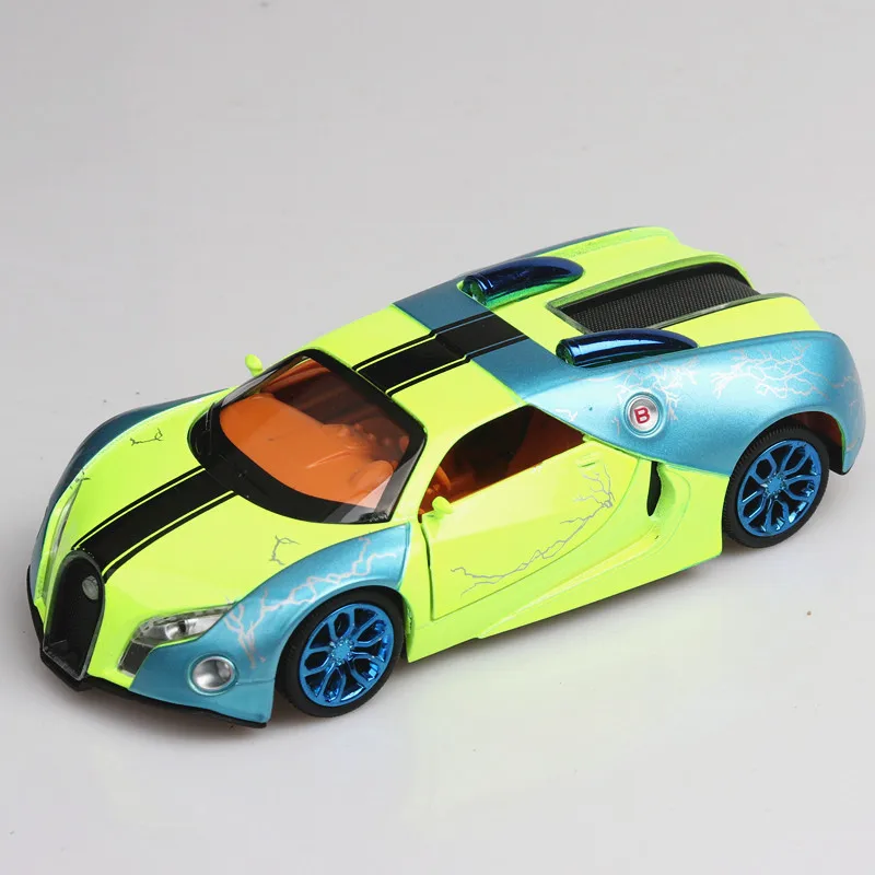 [Оптом] Veyron по форме спортивного автомобиля Модель звук и свет оттяните автомобиль игрушечный автомобиль внешней торговли крест декоративный бордюр