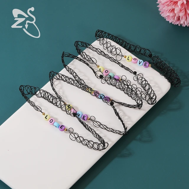 Set 12 Collane Girocollo Tatuaggio Elasticizzate - Colorate E Vintage, Per Ragazze E Donne, Regalo Perfetto - Foto 10