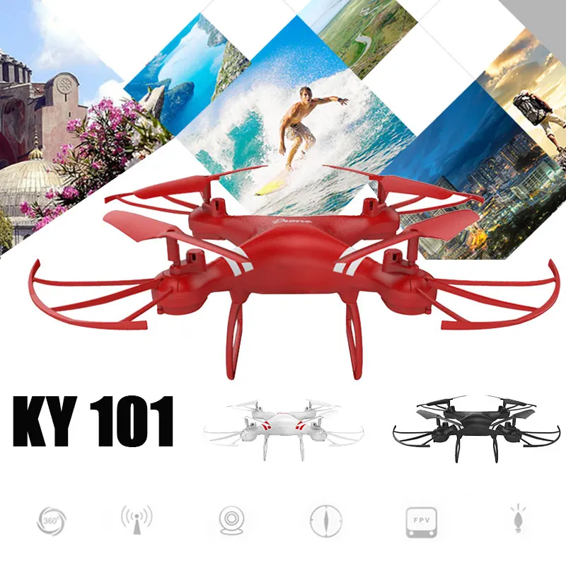 KY101 Quadcopter Standard Edition Black/White/Red Tri-color Drone Aircraft Aerial Photography Rc Airplane aircraft children's