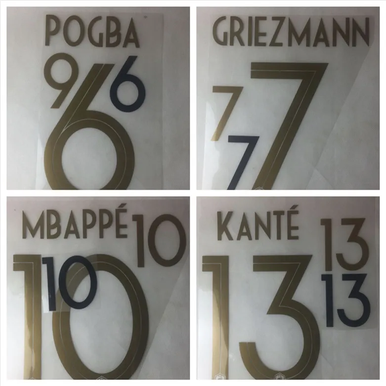 Франция 2019-20 GRIEZMANN MBAPPE POGBA KANTE GIROUD на заказ Nameset горячая штамповка футбольные