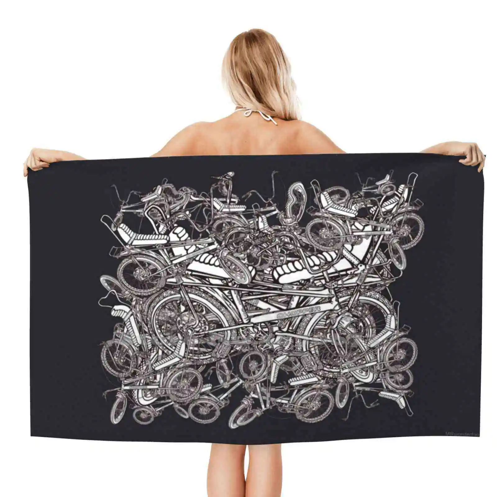 Choppers Asciugamano Da Doccia Morbido Personalizzato Mrwonderfool George Downie Chopper 1970S Cool Bike Banana Seat Ape Hangers Original