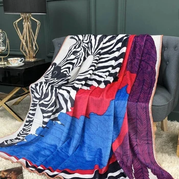 

Luxury Striped Flannel Blanket Winter Coral Cover Hot Home Textile Super warm Soft Blankets Throw Velvet Fur Blanket