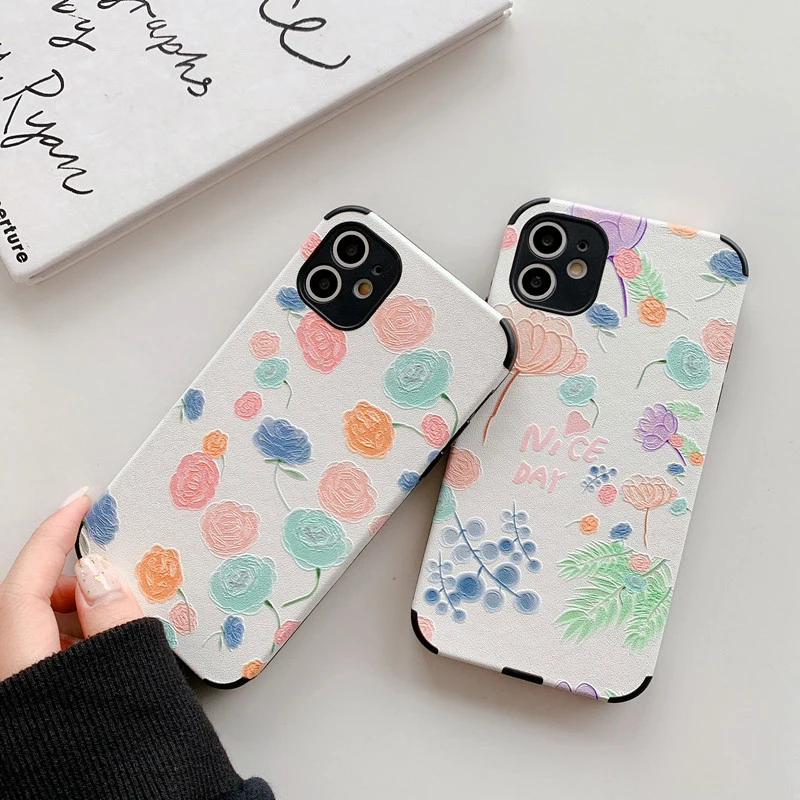 

Second generation iPhone SE 2 2020 Cute Style High Quality Emboss Cover Coque For iPhone 11 Pro Max X 8 7 Plus 6s Couples Case
