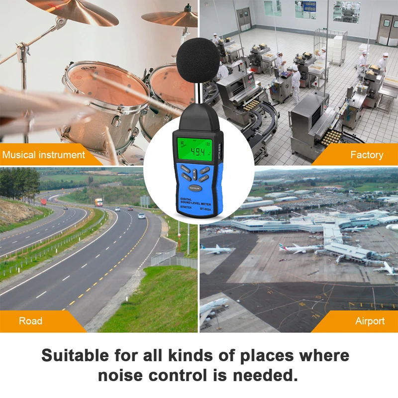 Misuratore Di Rumore Digitale - Sonometro 30-130dB, Display LCD, Allarme, Da Muro - Foto 12