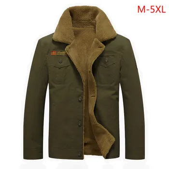 

Men's New Jackets Winter Warm Jacket Thick Fleece Men Coats Casual Cotton Fur Collar Men's Military Tactical Parka Outerwear