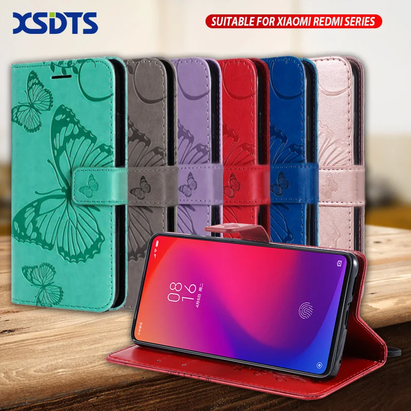 Чехол бумажник XSDTS для Xiaomi Redmi Note 8T 8 8A 7 6 Pro k20 4A 3 4 4X 5A 6A S2 5 Plus кожаный чехол книжка из