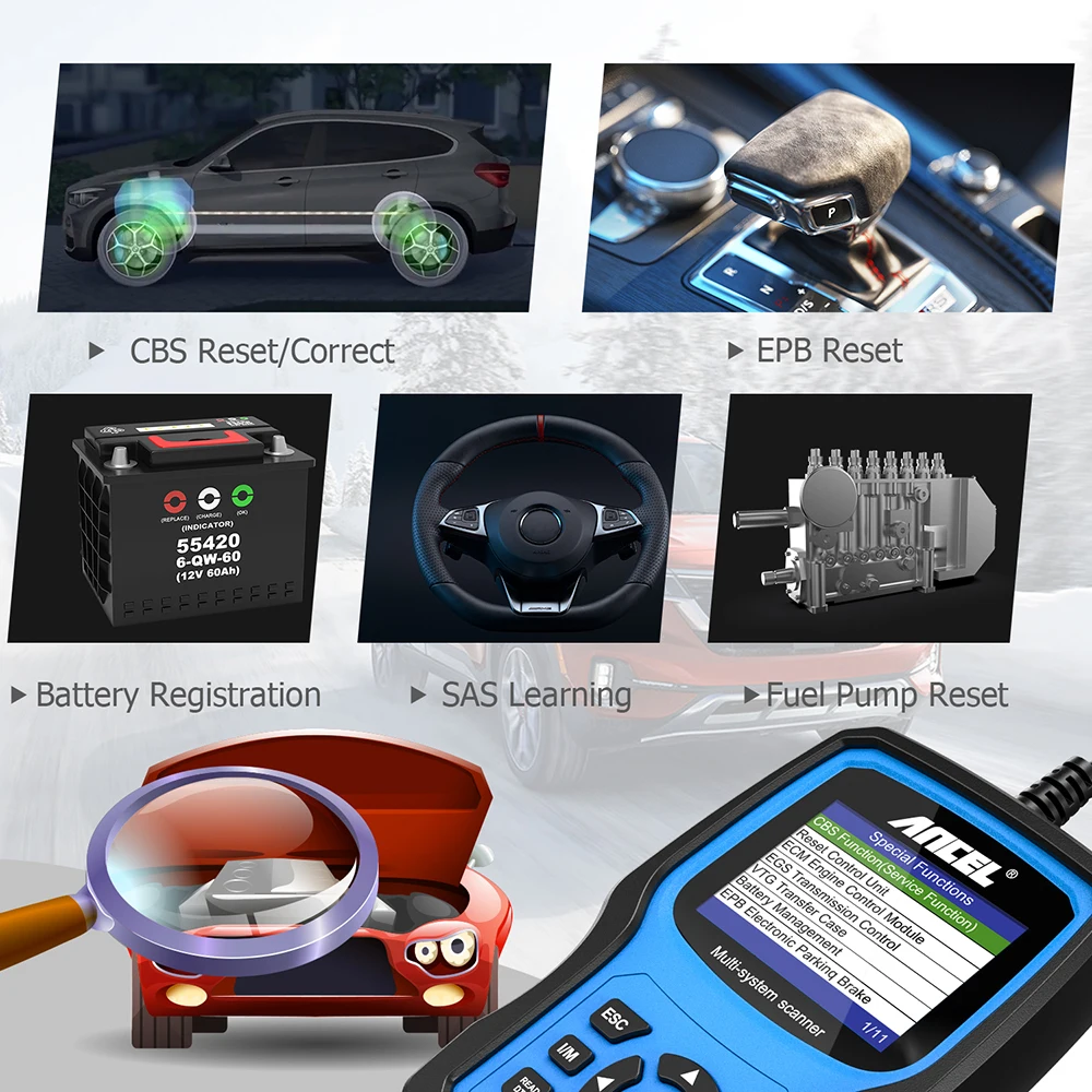 automotive diagnostic scanner ANCEL BM700 OBD2 Automotive Scanner Full System Code Reader For BMW Mini ABS SRS Diagnostic Tool CBS Reset Code Reader Scanner