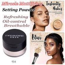 1PC Waterproof Miracle Mattifying Setting Powder Face Color Oil-Control Face Loose Powder Face Beauty Makeup Concealer Tools