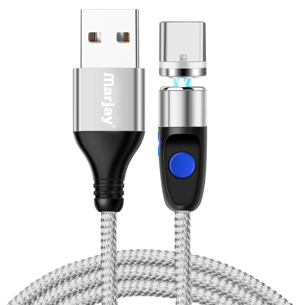 Marjay 3A магнитные Usb кабели для быстрой зарядки 1 м 2 м Магнитные USb C кабели для передачи данных для мобильного телефона type C Usb Магнитные Кабели шнур