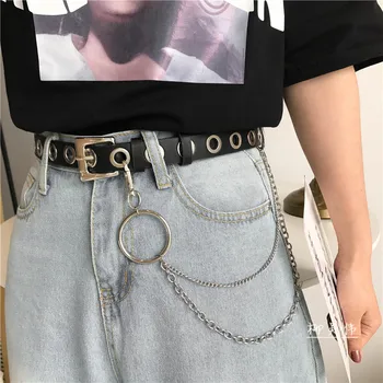 

Pantalones Punk The Belt Shape Chain Children's Wild Ins Wind Concave Rock Belt Hole Retro Is All Accessories Pants Punk 2020