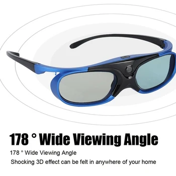 

Home Use Active Shutter LCD Chip Visual 3D Glasses With Battery Ultra Clear Practical Foldable Easy Wear For DLP Link Projector