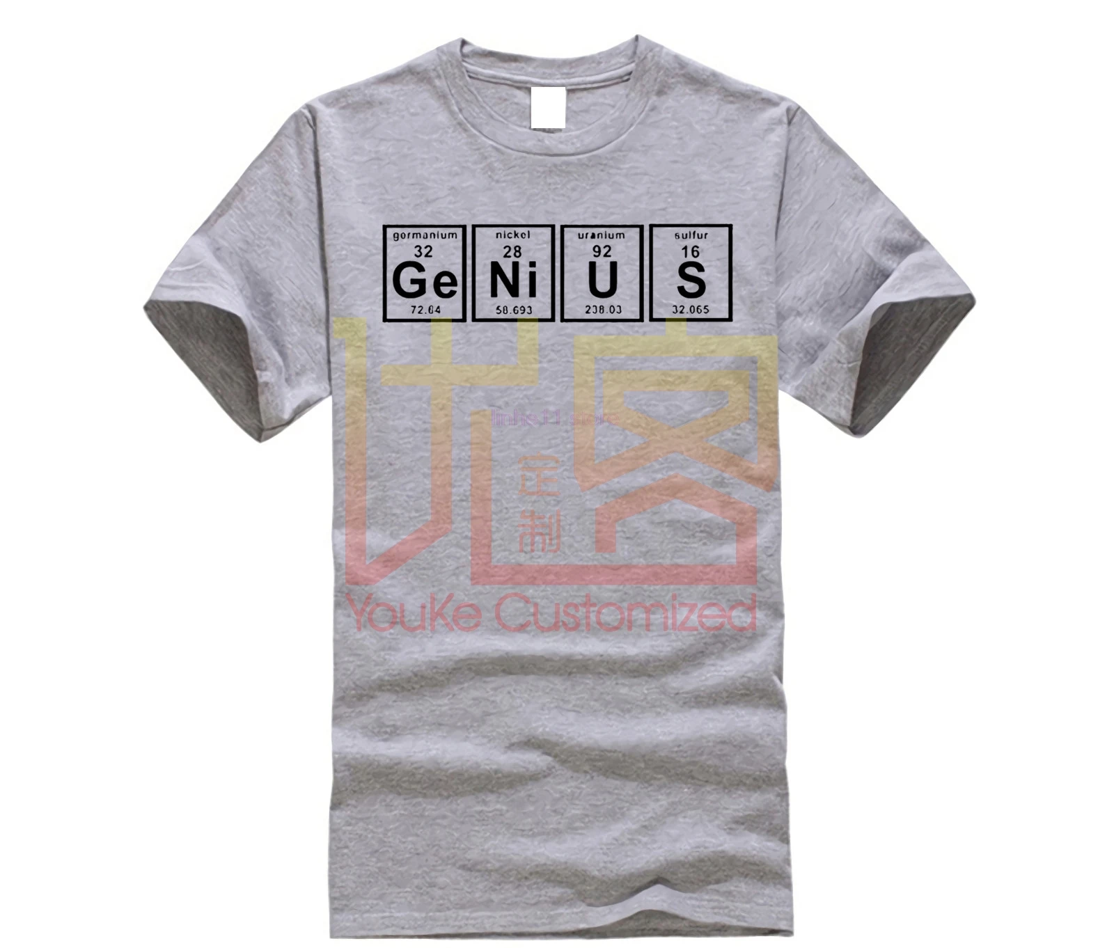 Забавная Мужская футболка с принтом GENIUS унисекс надписью dental TABLE Science Chemistry Humour