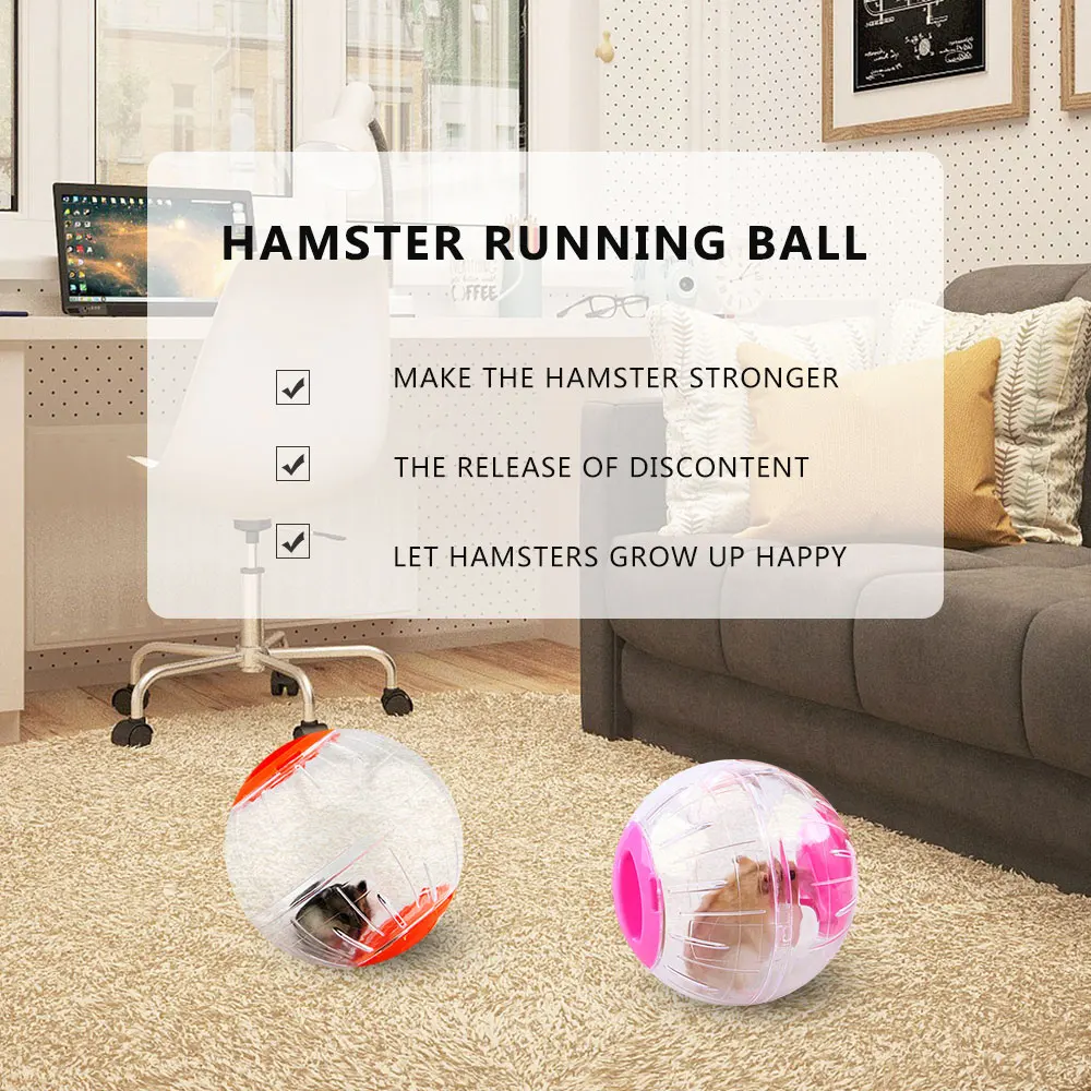 4 Colors Plastic Breathable Clear Ball Without Bracket Hamster Pet Running Toy For Small Pets Toy Clear Ball Small Pets Product