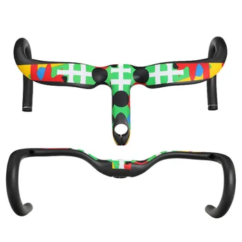 

2016 NEW TOSEEK UD Matte Full Carbon Fiber Bicycle Road Handlebar Bike Integrated Handlebar Stem
