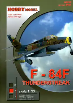 

F-84F Thunderstreak Fighter Paper Model DIY Puzzle Manual Space 3D Paper Art Toy