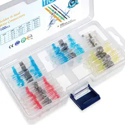 Terminaux à sertir bout à bout thermorétractable, Kit de terminaux d'épissure de câbles électriques étanches à souder, terminaux de fils domestiques, 300/800 pièces 