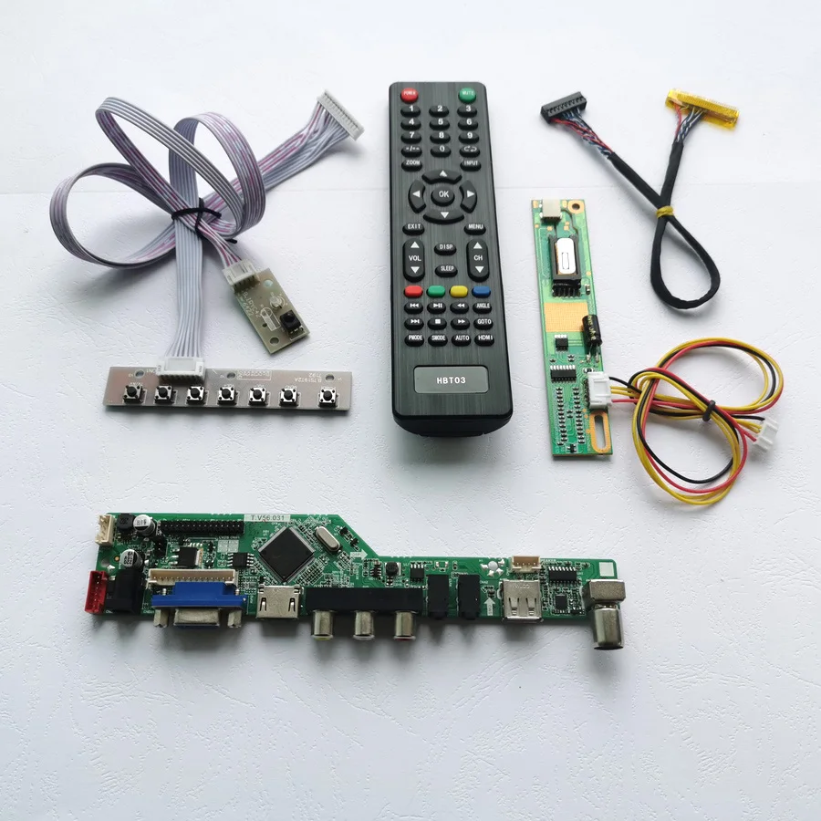Для HT14P11 100 VGA HDMI AV USB пульт дистанционного управления + инвертор клавиатура T.V56