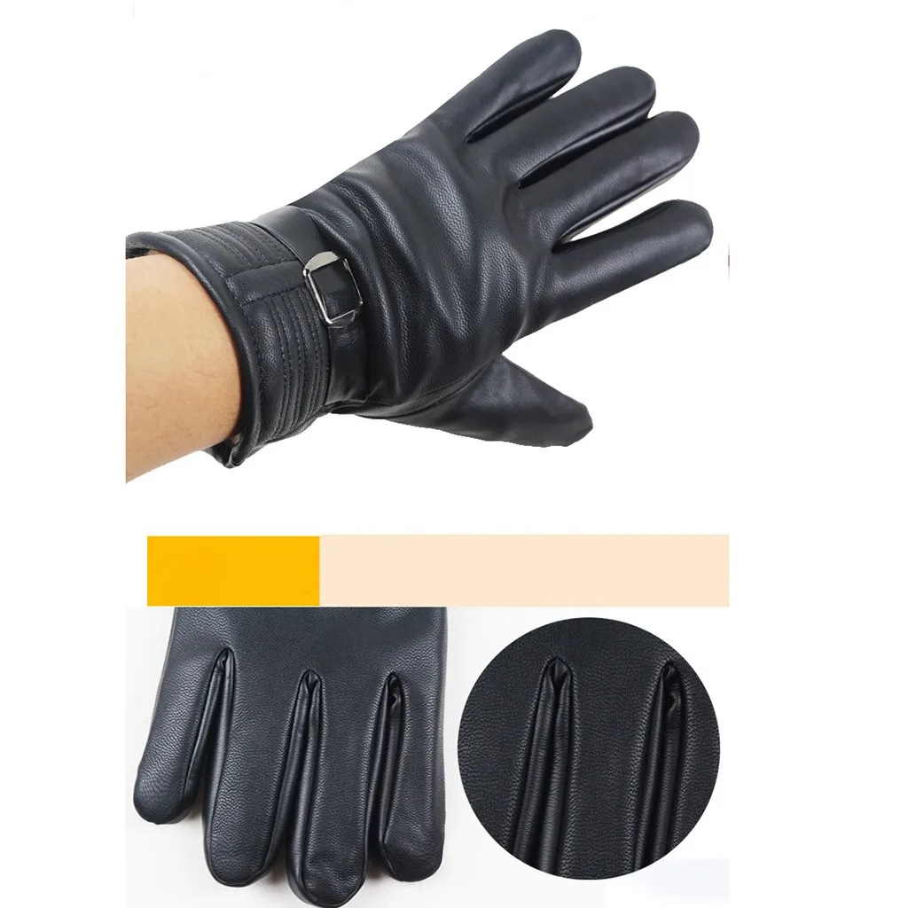 Лидер продаж, мужские перчатки, перчатки из натуральной кожи для мужчин, зимние уличные теплые меховые утолщенные теплые лоскутные перчатки# P3