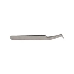 XUQIAN Top Seller 10pcs with Stainless Steel Long Boot Foot Eyelash Tweezers Curved Tip Multipurpose Forceps L0044