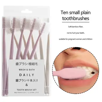 

10pcs/set Travel Soft Bristle Toothbrush Adult Kids Small Head Ultra Soft Hair Toothbrushes Oral Care Tooth Brush