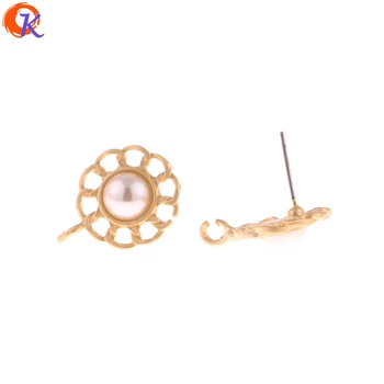 

Cordial Design 50Pcs 17*21MM Jewelry Accessories/Earring Stud/Matte Gold/Imitation Pearl/DIY Making/Hand Made/Earring Findings