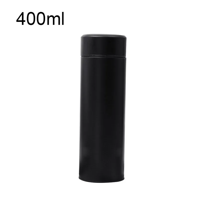 400/500 мл вакуумная Термокружка с изоляцией портативная Термокружка Из Нержавеющей Стали креативная Повседневная модная Спортивная бутылка для воды - Цвет: Black