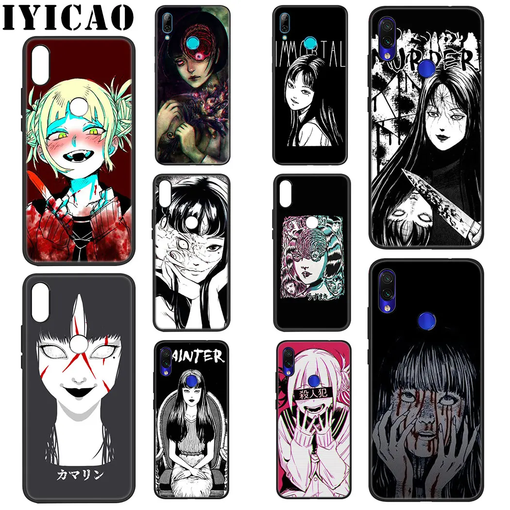 Мягкий силиконовый чехол IYICAO Horror Comic junji ito Tomie Tees для Xiaomi Redmi Note 5 6 7 8 Pro 5A Prime