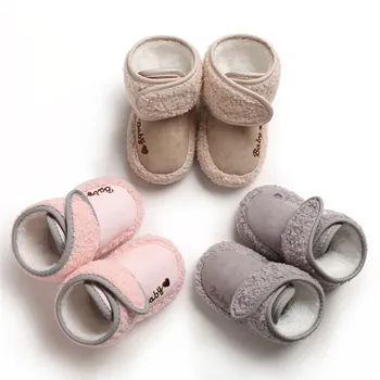 

0-18M Toddler Newborn Kid Baby Boys Girls Winter Warm Snow Boots Soft Sole Crib Cotton Shoes Cute lovely Prewalkers
