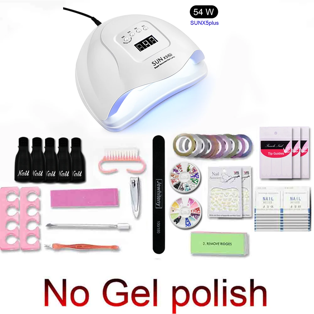  Nail Set UV LED Lamp Dryer With 10pcs Nail Gel Polish Kit Soak Off Manicure Tools Set electric Nail